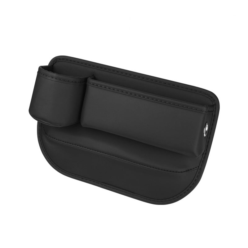 Black seat gap organizer with the cup holder on the left side